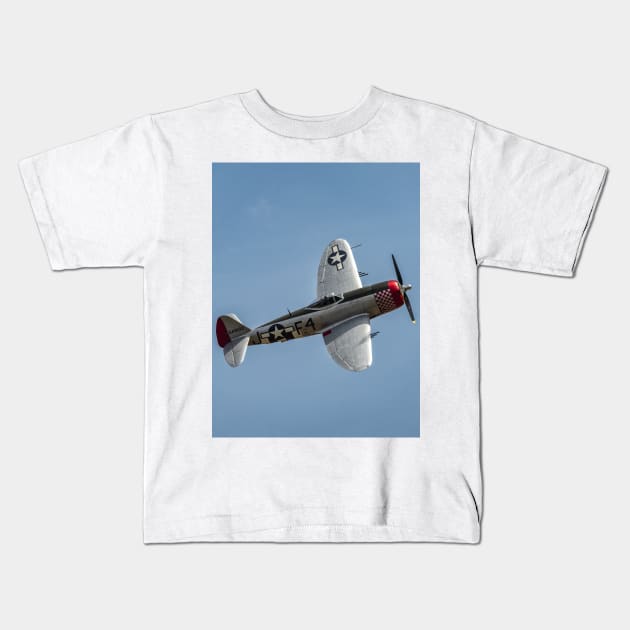 Republic P-47D Thunderbolt Kids T-Shirt by derek beattie